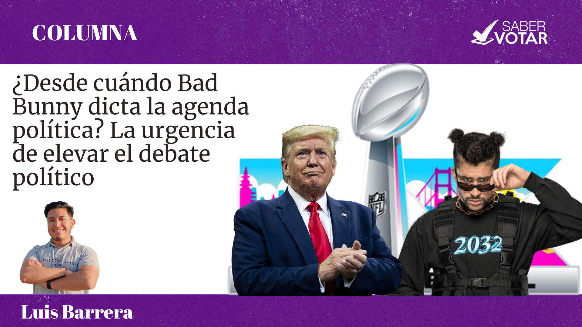 Bad Bunny en el escenario representando la influencia política del entretenimiento