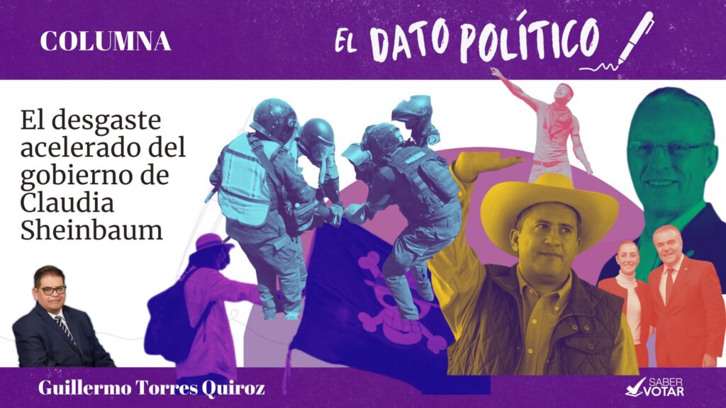 Ciudadanos marchando en CDMX mostrando el desgaste del gobierno de Sheinbaum