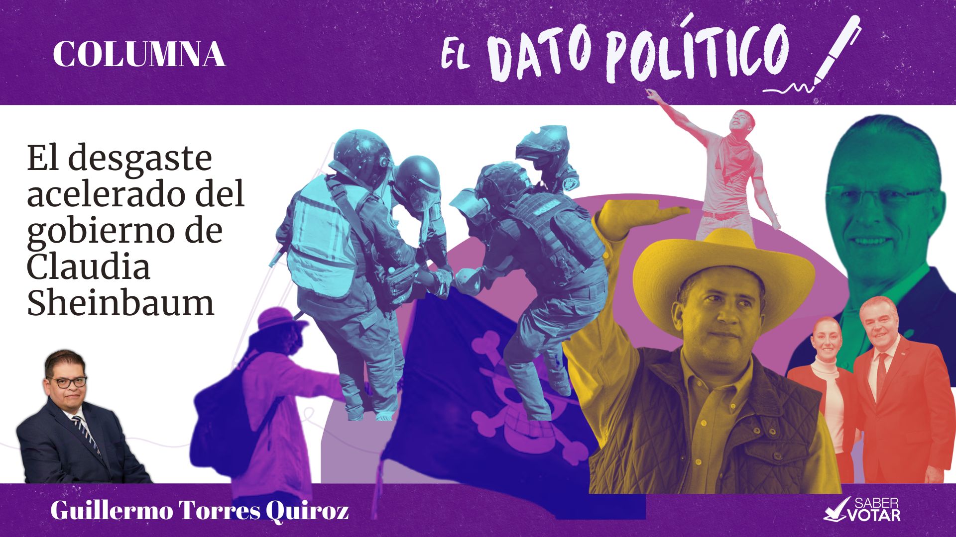 Ciudadanos marchando en CDMX mostrando el desgaste del gobierno de Sheinbaum
